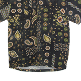 PULL & BEAR Mens Shirt Black Paisley XS