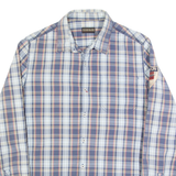 NAPAPIJRI Mens Shirt Blue Check Long Sleeve M