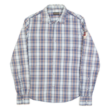 NAPAPIJRI Mens Shirt Blue Check Long Sleeve M