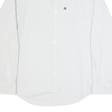 QUIKSILVER Mens Plain Shirt Grey Long Sleeve S