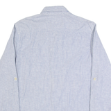 JACK & JONES Mens Shirt Blue Striped Long Sleeve L