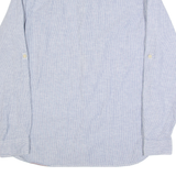 JACK & JONES Mens Shirt Blue Striped Long Sleeve L