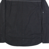 CALVIN KLEIN Slim Fit Mens Plain Shirt Black Long Sleeve XL