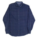 TOMMY HILFIGER New York Fit Mens Shirt Blue Check Long Sleeve L