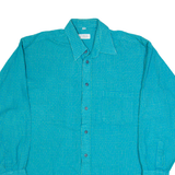 HERREN GLOBUS Mens Shirt Blue 90s Check Long Sleeve M