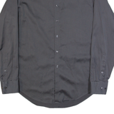 CALVIN KLEIN Mens Plain Shirt Grey Long Sleeve M