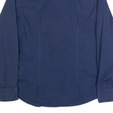 TOMMY JEANS Slim Fit Mens Plain Shirt Blue Long Sleeve M