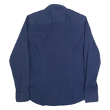 TOMMY JEANS Slim Fit Mens Plain Shirt Blue Long Sleeve M