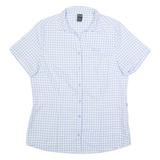 JACK WOLFSKIN Womens Shirt Blue Gingham UK 12