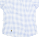 JACK WOLFSKIN Womens Shirt Blue Gingham UK 12
