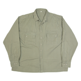 Mens Plain Shirt Blue Long Sleeve XL