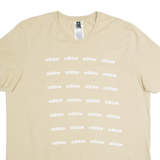 ADIDAS Mens T-Shirt Beige L