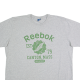 REEBOK Mens T-Shirt Grey USA 2XL