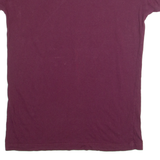 ADIDAS Womens T-Shirt Maroon S