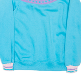 PEGGY STEGEMILLER Icelandic Style Womens Sweatshirt Blue 90s M
