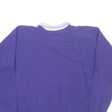 MORNING SUN Floral Womens Sweatshirt Purple Collared S