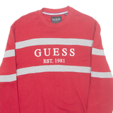 GUESS Mens Sweatshirt Red L