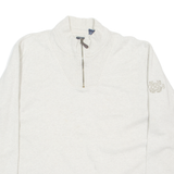 CHAPS Mens Sweatshirt Beige 1/4 Zip L