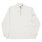 CHAPS Mens Sweatshirt Beige 1/4 Zip L