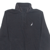 NAUTICA Mens Sweatshirt Black Button Neck S