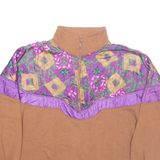 MORSLY Womens Sweatshirt Brown 1/4 Zip L