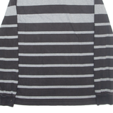 CHAPS Striped Mens Sweatshirt Black 1/4 Zip L