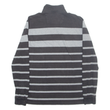 CHAPS Striped Mens Sweatshirt Black 1/4 Zip L