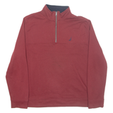 NAUTICA Mens Sweatshirt Maroon 1/4 Zip XL