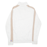 CHAMPION Mens Sweatshirt Grey 1/4 Zip S