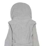 ZARA Womens Overcoat Jacket Grey Wool Hooded XS