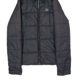 ADIDAS ORIGINALS Womens Puffer Jacket Black Hooded UK 10