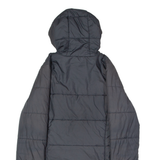 ADIDAS ORIGINALS Womens Puffer Jacket Black Hooded UK 10