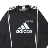 ADIDAS FC Develier Mens Sweatshirt Black Crew Neck L