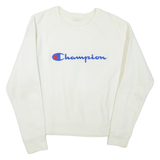 CHAMPION REVERSE WEAVE Womens Sweatshirt White Crew Neck S
