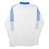 ADIDAS Real Madrid Mens Sweatshirt White 1/4 Zip M