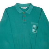 KARLOFF Mens Sweatshirt Green Collared M