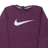 NIKE Cropped Womens Sweatshirt Purple Crew Neck M