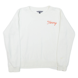 TOMMY HILFIGER Womens Sweatshirt White Crew Neck S