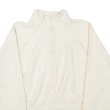 ADIDAS Cropped Womens Sweatshirt Beige 1/4 Zip S