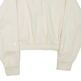 ADIDAS Cropped Womens Sweatshirt Beige 1/4 Zip S
