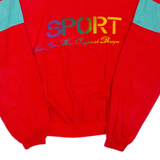 Mens Sweatshirt Red Collared L
