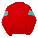 Mens Sweatshirt Red Collared L