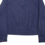 PUMA Womens Sweatshirt Blue 1/4 Zip L