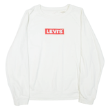LEVI'S Mens Sweatshirt White Crew Neck M