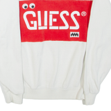 GUESS Mens Sweatshirt White Crew Neck S