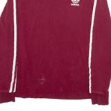 ADIDAS Womens T-Shirt Red Long Sleeve UK 10