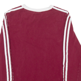 ADIDAS Womens T-Shirt Red Long Sleeve UK 10