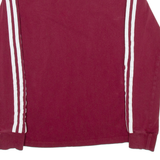 ADIDAS Womens T-Shirt Red Long Sleeve UK 10