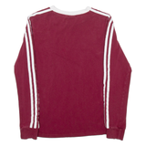 ADIDAS Womens T-Shirt Red Long Sleeve UK 10