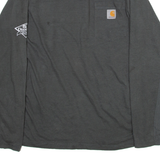 CARHARTT Relaxed Fit Mens T-Shirt Grey Long Sleeve M